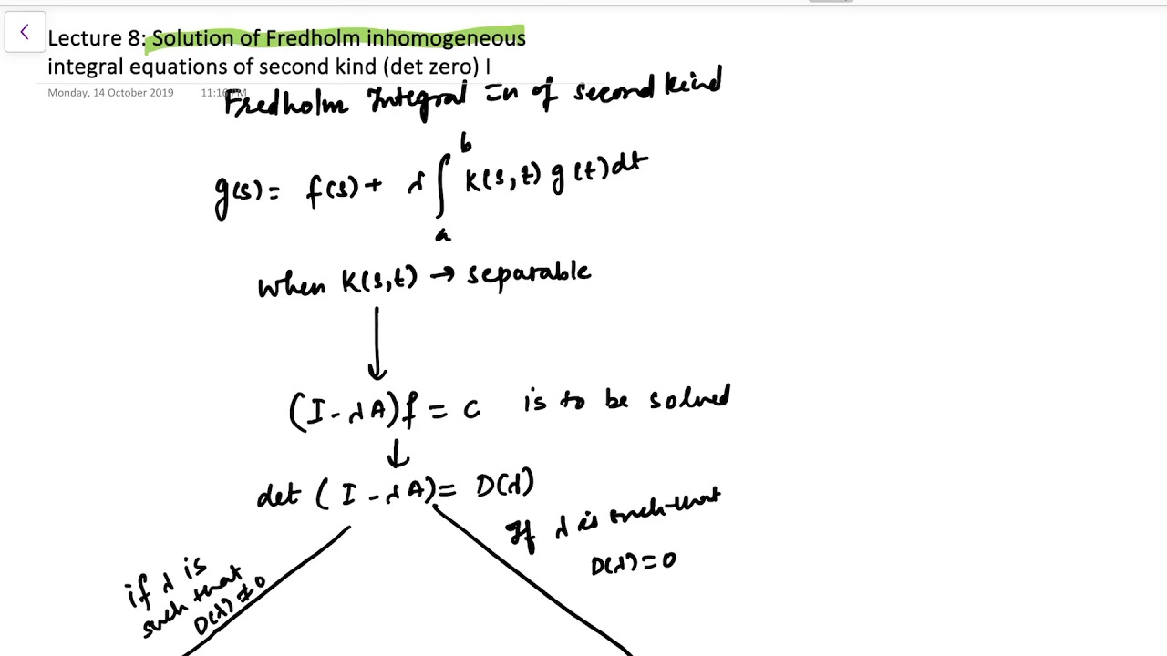 fredholm integral equation